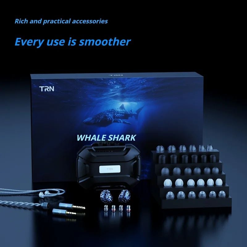 TRN Whale Shark 3DD + Planar Dynamic Hybrid HiFi Music Monitor Earphones, Audiophile Gaming IEM - Image 5