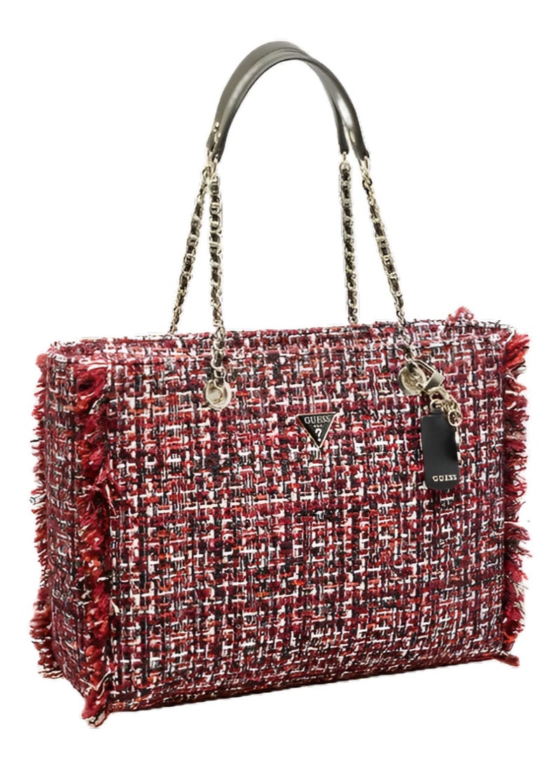 Guess Cessily Tweed tote handbag for women - Image 2