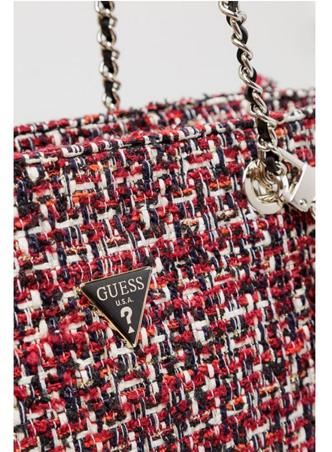 Guess Cessily Tweed tote handbag for women - Image 4