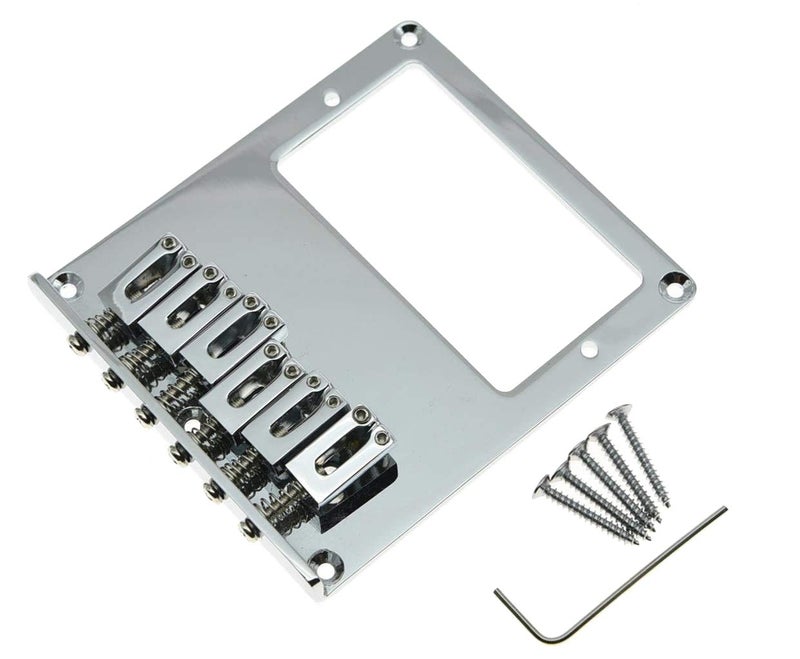 KAISH Tele Bridge Tele Humbucker Guitar Bridge for Telecaster/Tele Guitar Chrome - Image 1