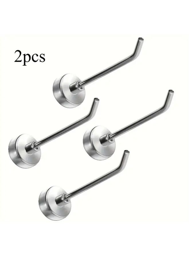 Heavy Duty Magnetic Hooks 2pcs 10mm 6.8kg Weight Capacity Strong Hold Corrosion Resistant Wall Mounted Hanger for Fridge Doors Cabinets Whiteboard Coats Keys Towels Utensils - Image 1