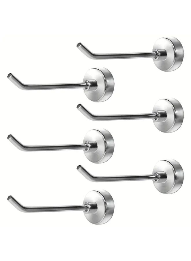 Heavy Duty Magnetic Hooks 2pcs 10mm 6.8kg Weight Capacity Strong Hold Corrosion Resistant Wall Mounted Hanger for Fridge Doors Cabinets Whiteboard Coats Keys Towels Utensils - Image 2