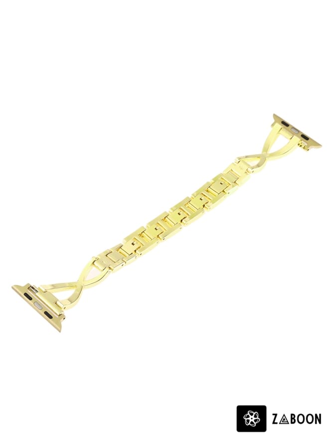 Zaboon Colorful Diamond Stainless Steel  Replacement Watch Band For Apple Watch Series 7 41mm / 6 & SE & 5 & 4 40mm / 3 & 2 & 1 38mm - Image 2