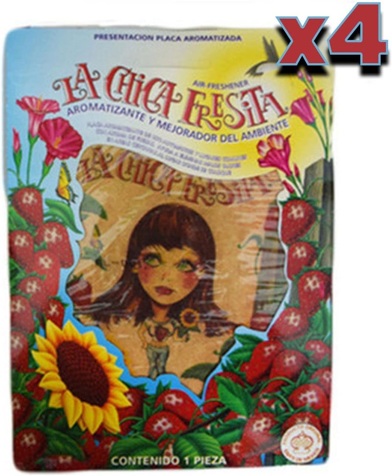 RUYI La Chica Fresita Strawberry Air Freshener - 4 Piece Pack - Image 1
