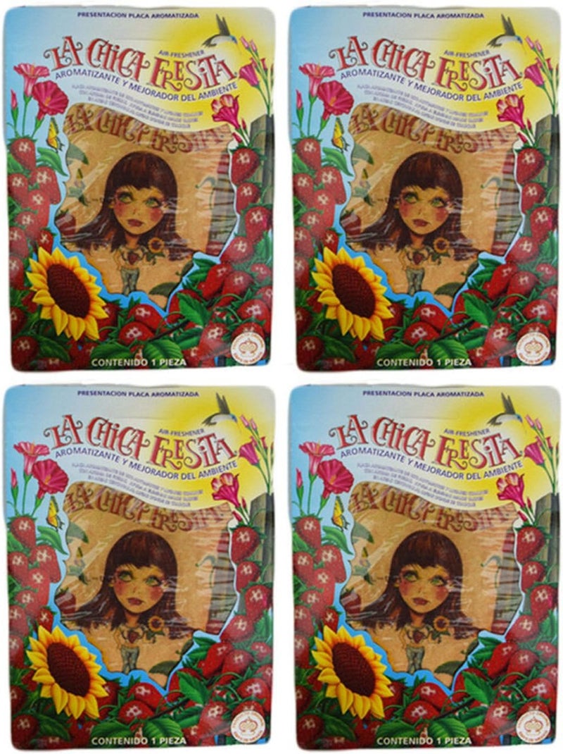 RUYI La Chica Fresita Strawberry Air Freshener - 4 Piece Pack - Image 2