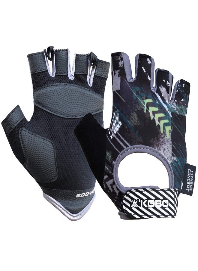 كوبو قفازات رفع الأثقال Kobo WTG-36-LARGE مع دعم مانع للانزلاق لقبضة جيدة وحماية لليد، مثالية لرفع الأثقال، وتدريبات الكروسفت، واللياقة البدنية، وتمارين السحب لأعلى، مقاس كبير - Image 2