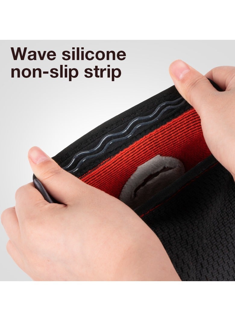 Deli Agnite Knee Pads for Men & Women – 3D Woven Breathable Fabric, Silicone Non-Slip Grip, Shock Absorption, Joint Pain Relief – Ideal for Gym, Running, Sports (One Size Fits All) - Image 5