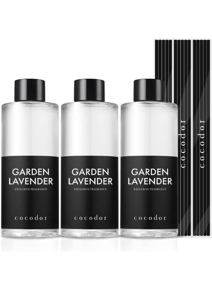 كوكودور عبوة إعادة تعبئة زيت موزّع العطر / لافندر الحديقة / ‏6.7 أونصة (200 مل) / عبوة من 3 قطع - Image 1