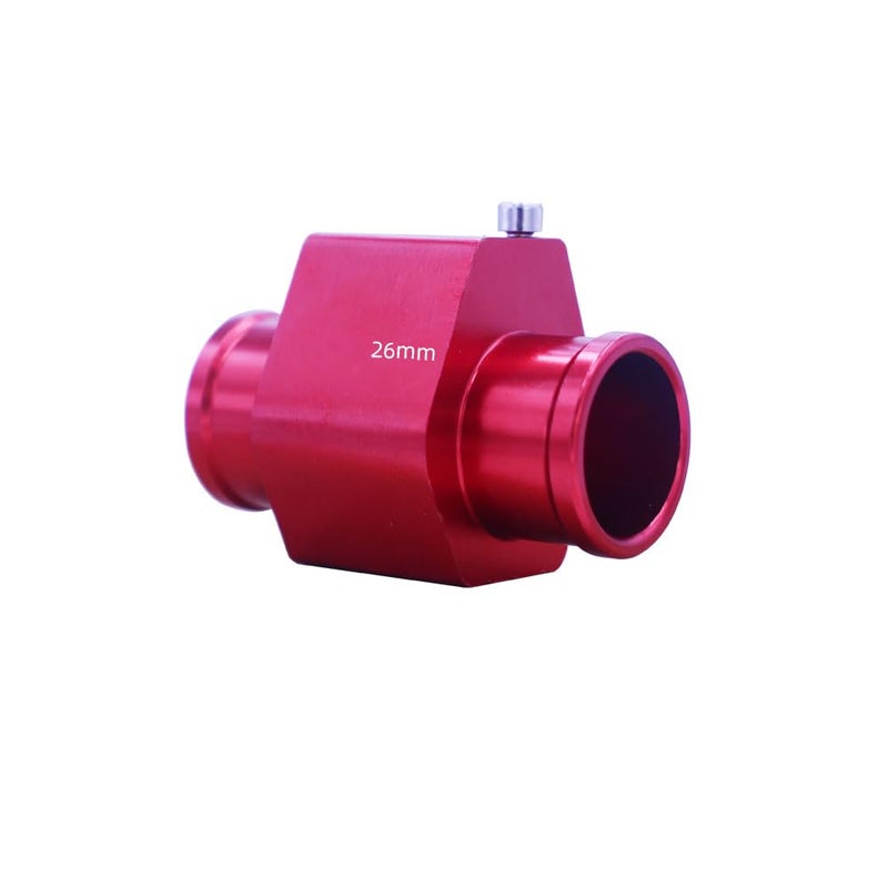 Universal Water Temp Joint Pipe Water Temp Temperature Joint Pipe Sensor Gauge Radiator Hose Adapter Red 26mm