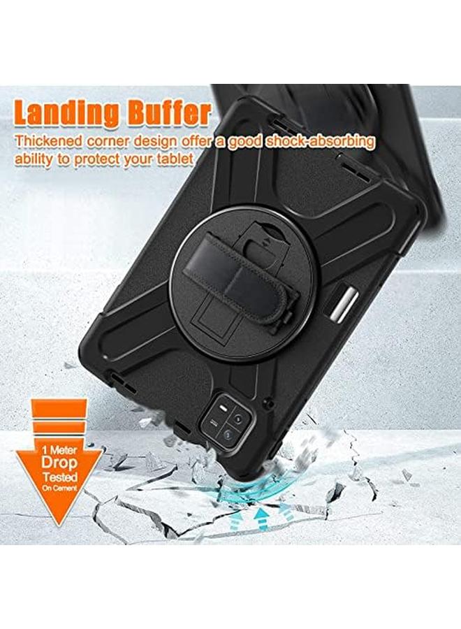 erorex Zenrich Rugged Case For Xiaomi Pad 6 Pad6 Pro 2023 Released Shockproof Mi Pad6 Case With Kickstand Hand Strap Pencil Holder Shoulder Belt Black  - Image 3
