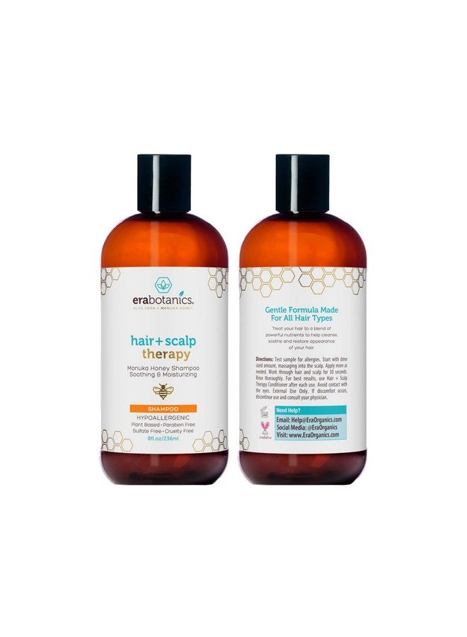 Era Organics Manuka Honey Dry Scalp Shampoo Soothing And Moisturizing Shampoo For Dry Scalp And Damaged Hair Family Friendly Sulfate Free Shampoo Dry Scalp Treatment For Sensitive Skin - Image 2