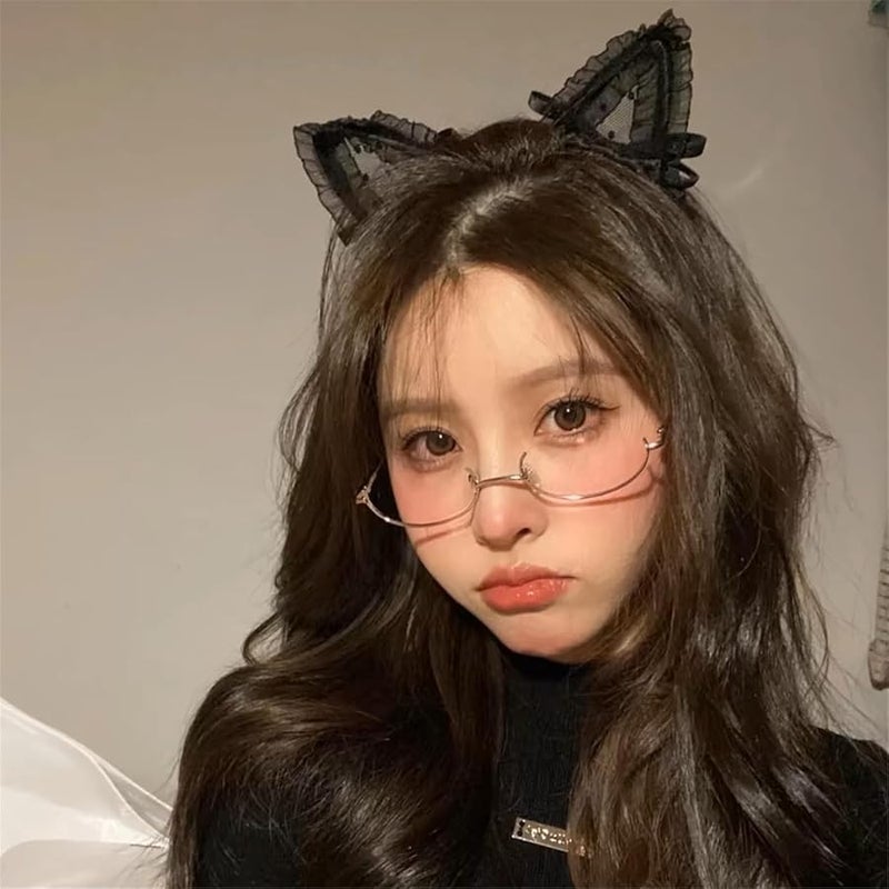 Gold Silver Frame Anime Cosplay Glasses without Lens for Party Carnival Accessories - Image 5