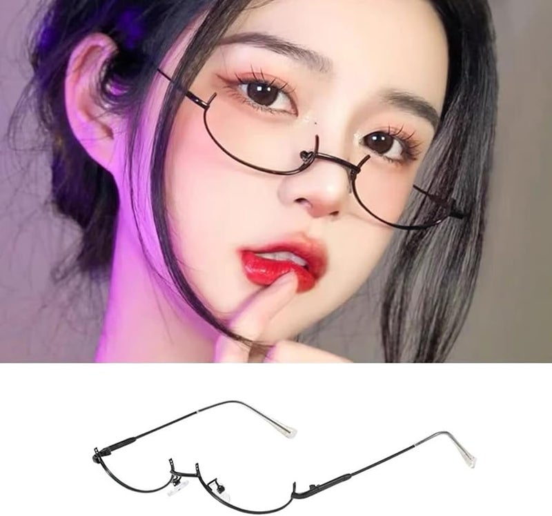 Gold Silver Frame Anime Cosplay Glasses without Lens for Party Carnival Accessories - Image 3