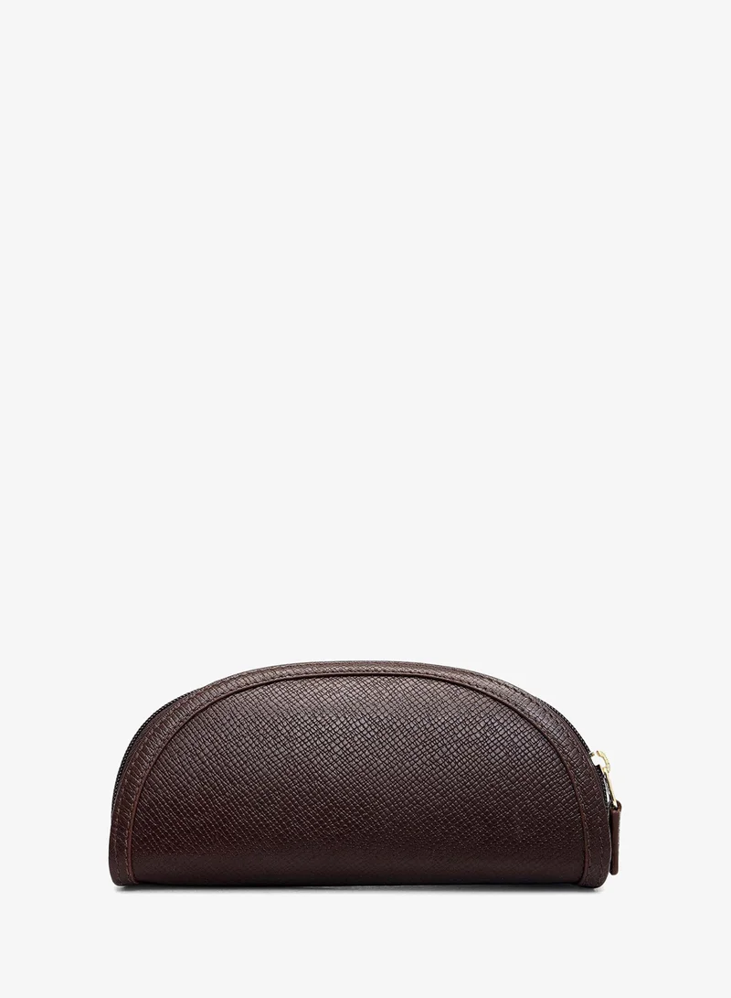 Da Milano Chocolate Franzy Leather Spectacle Case - Chocolate  | Best Price UAE