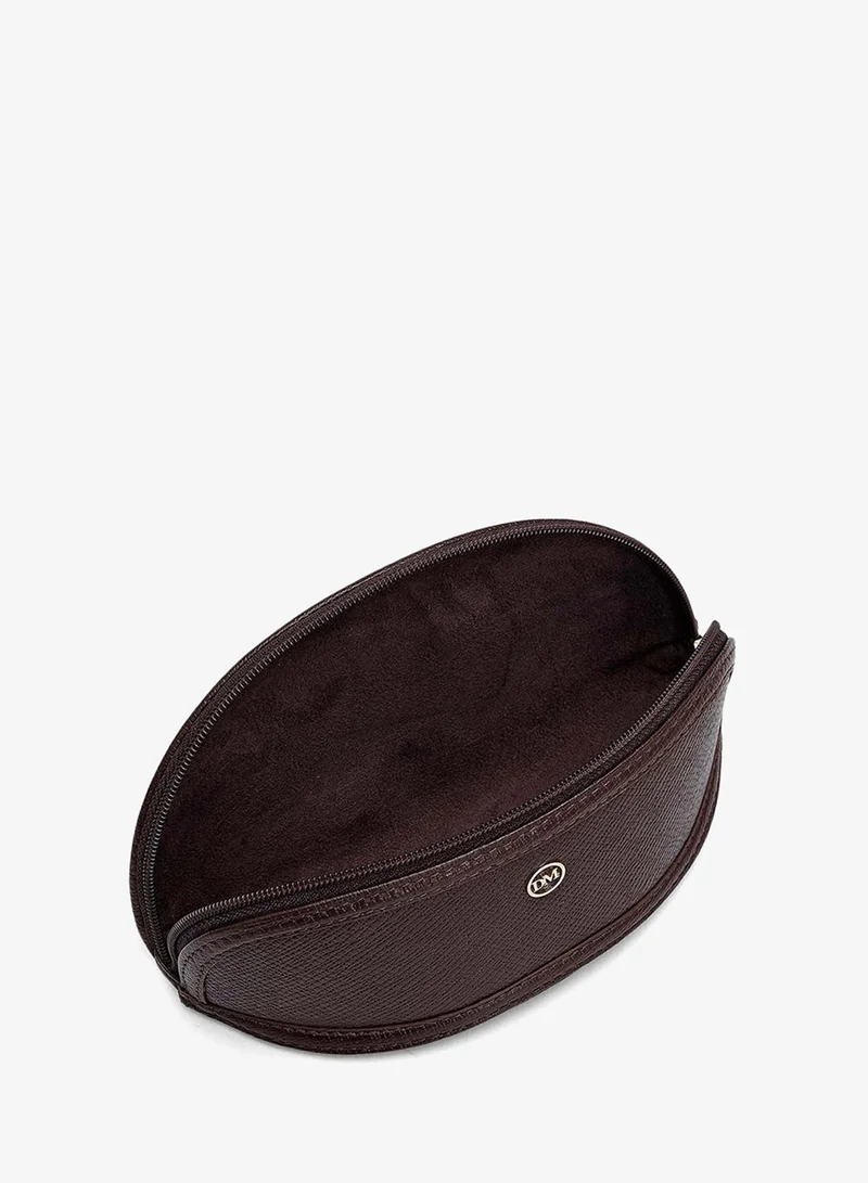 Da Milano Chocolate Franzy Leather Spectacle Case - Chocolate  | Best Price UAE