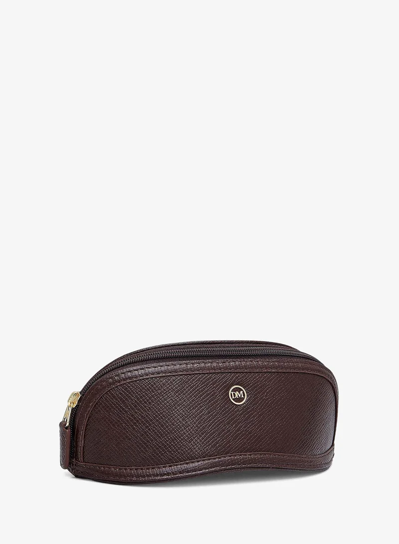 Da Milano Franzy Leather Spectacle Case - Chocolate