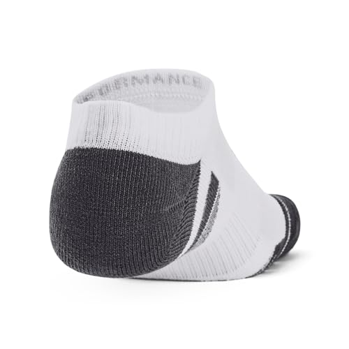 UNDER ARMOUR جوارب رياضية بدون كعب للرجال والنساء من أندر أرمور - أبيض (3 عبوات) - م - Image 4