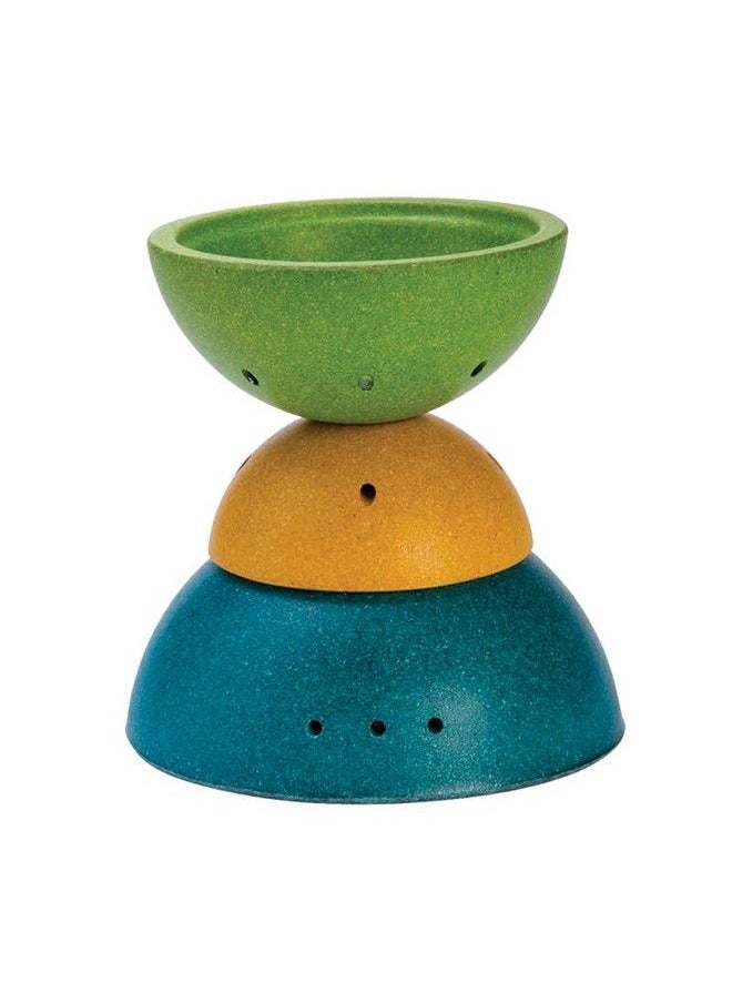 PlanToys Fountain Bowl Set For Bath And Water Play Toy (5714) ; Sustainably Made From Rubberwood And Nontoxic Paints And Dyes ; Ecofriendly Planwood  - Image 4