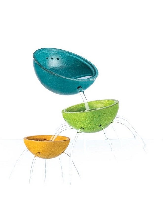 PlanToys Fountain Bowl Set For Bath And Water Play Toy (5714) ; Sustainably Made From Rubberwood And Nontoxic Paints And Dyes ; Ecofriendly Planwood  - Image 2