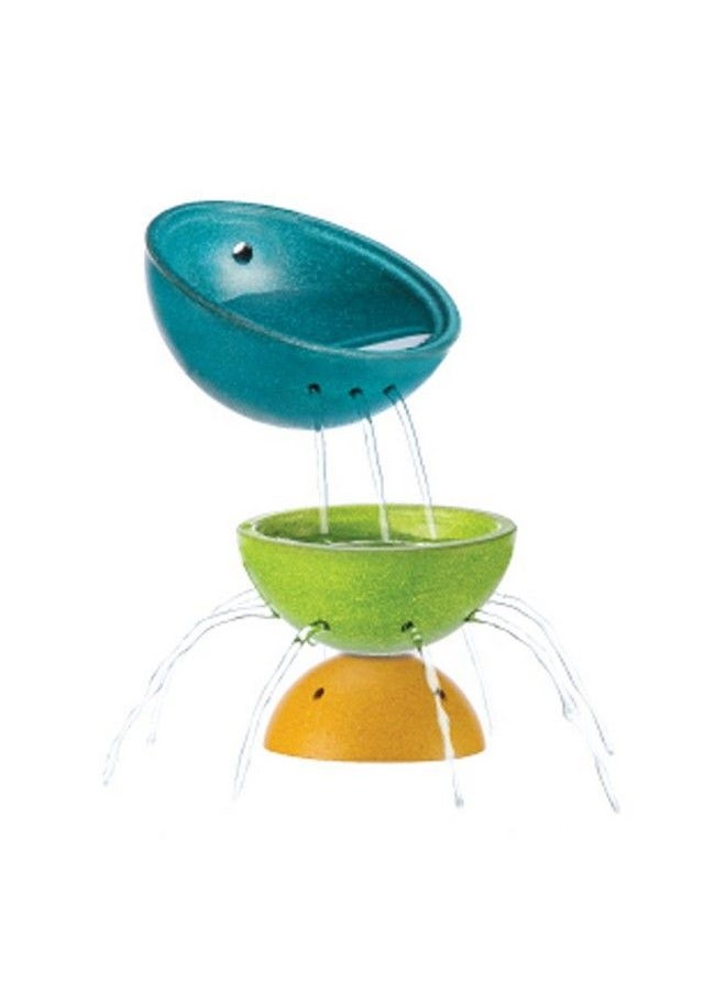 PlanToys Fountain Bowl Set For Bath And Water Play Toy (5714) ; Sustainably Made From Rubberwood And Nontoxic Paints And Dyes ; Ecofriendly Planwood  - Image 5
