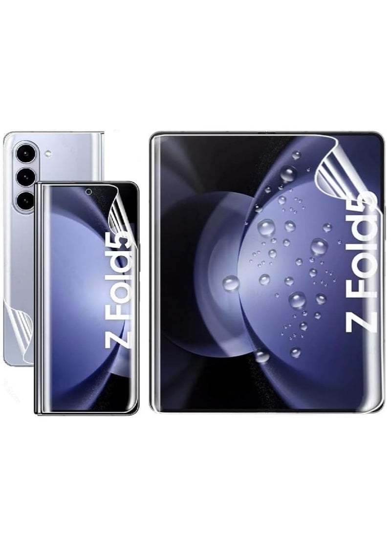 JOMILA 3IN1 Hydrogel Film For Samsung Galaxy Z Fold 5 Screen Protector Front Back Full Cover Hydrogel Transparent TPU Film Anti-explosion Non Tempered Glass For Samsung Galaxy Z Fold5 5G - Image 1