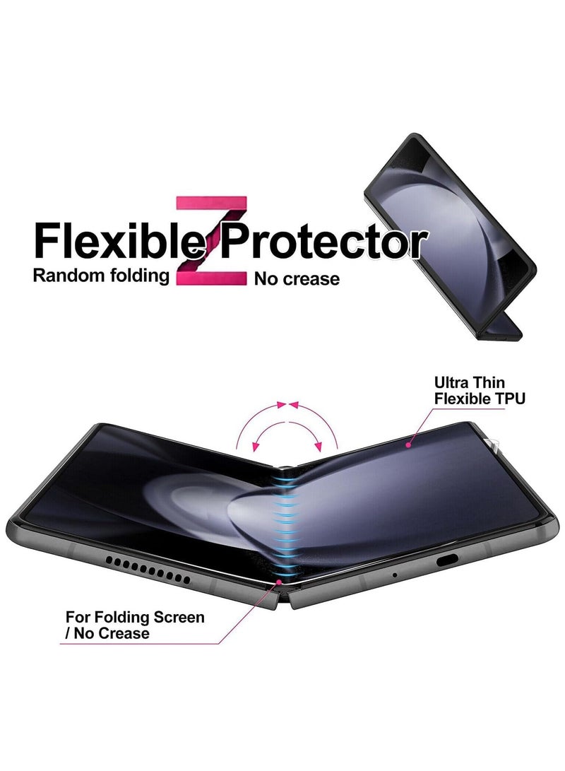 JOMILA 3IN1 Hydrogel Film For Samsung Galaxy Z Fold 5 Screen Protector Front Back Full Cover Hydrogel Transparent TPU Film Anti-explosion Non Tempered Glass For Samsung Galaxy Z Fold5 5G - Image 3