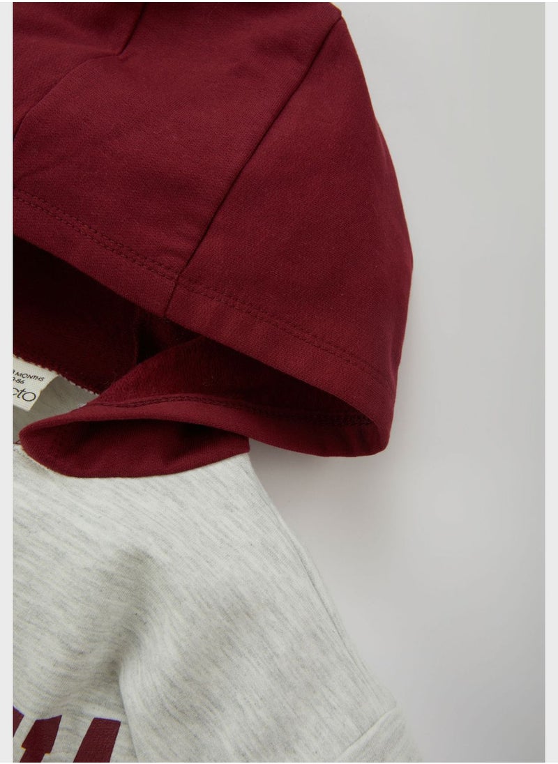 DeFacto - Infant Text Print Hoodie - Image 1