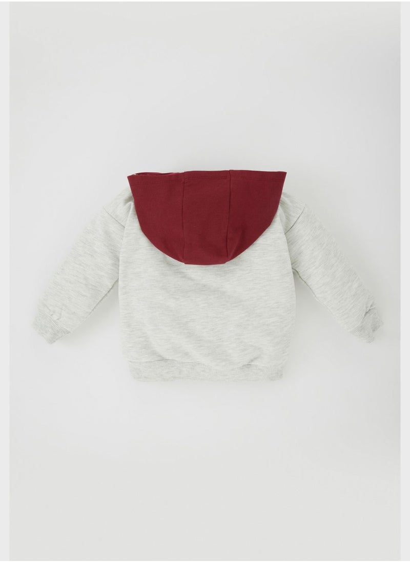 DeFacto - Infant Text Print Hoodie - Image 1