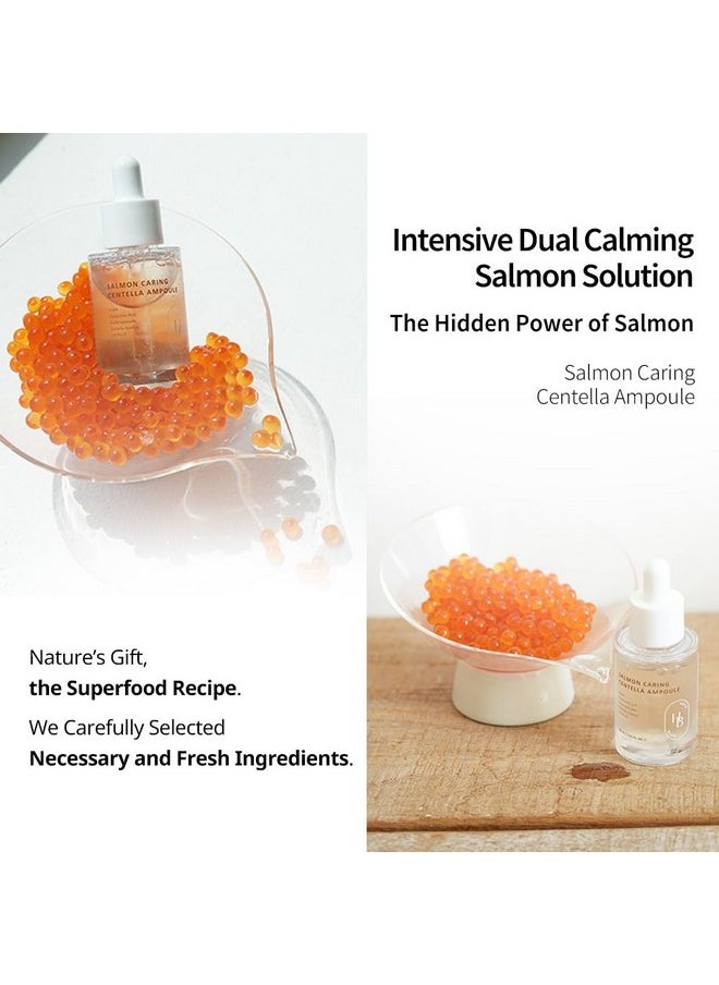 HEVEBLUE HEVEBLUE Salmon Caring Centella Ampoule - Salmon PDRN, Salmon Egg Extract, Centella, Madecassoside, Calming, Soothing, Restore and Rejuvenate Damaged Skin, Low Irritation, Korean Skincare  - Image 2