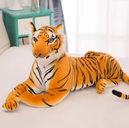 GracesDawn Stuffed AnimalsTiger 268 inches Including Tail Size Plush Animal Cat for Jungle Theme Decoration Cuddling Ideal Gift for Children Brown Tiger - Image 5
