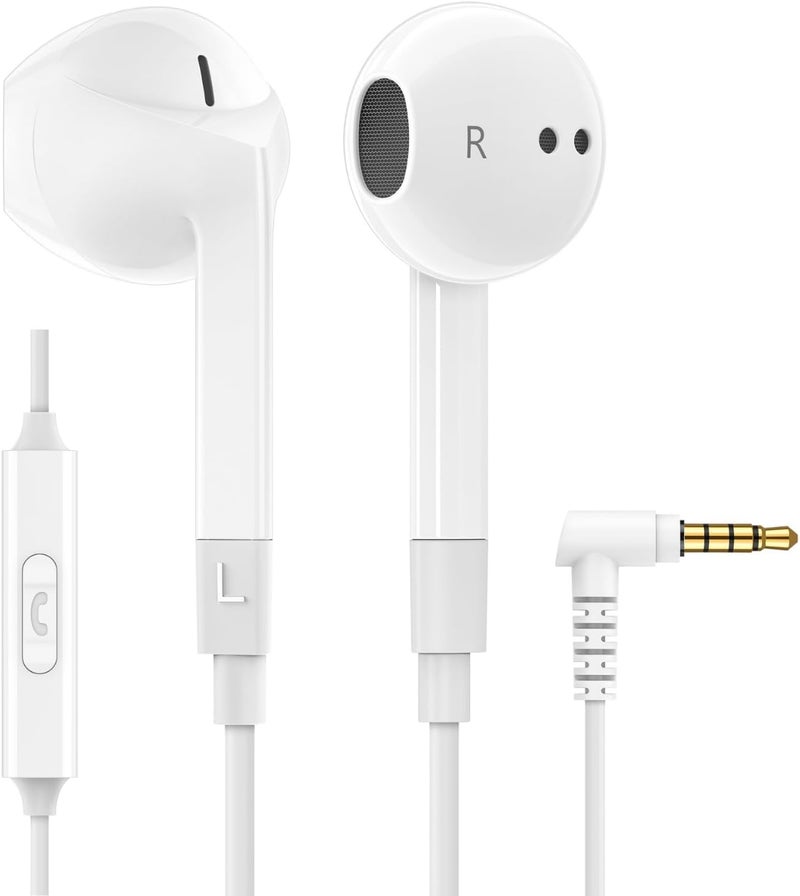 Ludos FEROX Wired Earbuds in-Ear Headphones, Earphones with Microphone, 5 Years Warranty, Noise Isolation Corded for 3.5mm Jack Ear Buds for iPhone, iPad, Samsung, Computer, Laptop, Gaming, Sports - Image 1