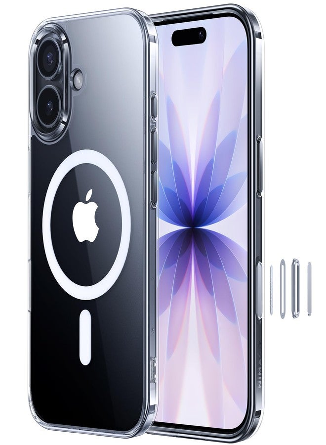 NIMASO for iPhone 17 Case Clear, Compatible with MagSafe, Shockproof Military Grade Protection, Non-Yellowing, Slim Thin Magnetic Phone Case for iPhone 17, Clear - Image 1
