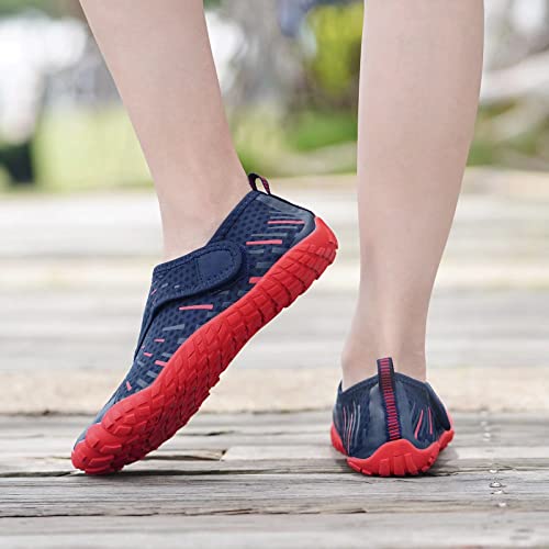 CIOR Boys & Girls Water Shoes Sports Aqua Athletic Sneakers Lightweight Sport Shoes(Toddler/Little Kid/Big Kid) U1ELJSX011-Navy.red-32 - Image 2