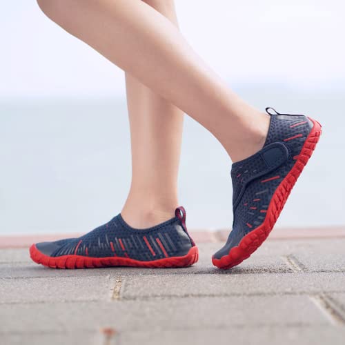 CIOR Boys & Girls Water Shoes Sports Aqua Athletic Sneakers Lightweight Sport Shoes(Toddler/Little Kid/Big Kid) U1ELJSX011-Navy.red-32 - Image 3