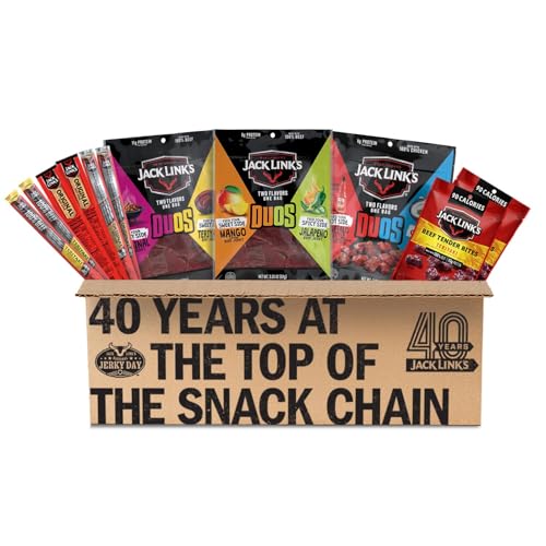 Jack Link's Jack Links DUOs Gift Box  Includes Beef Jerky Chicken  Tender Bites  Sticks Great Protein Gifts for Dad Men or Meat Lovers Ideal for Holidays  More  11Piece Beast Snack Variety Pack - Image 1
