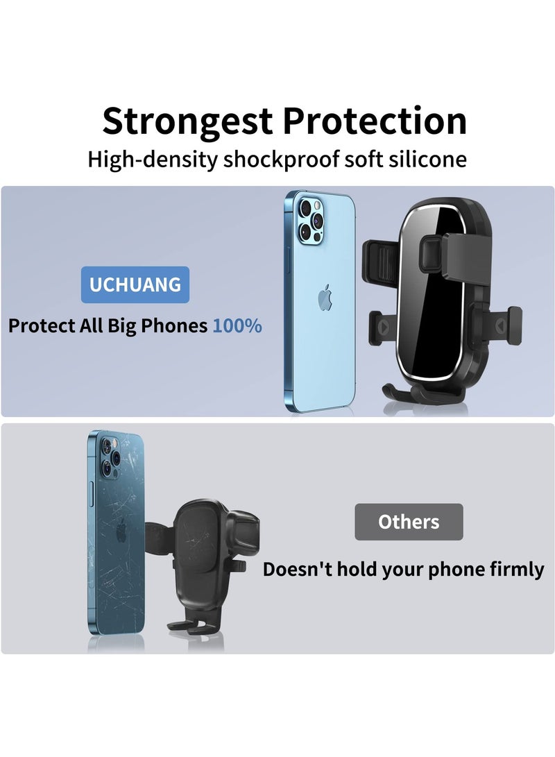 INFOSUN Phone Mount for Car, 4-in-1 Suction Cup Phone Holder Universal 360°Rotatable Car Phone Holder for Dashboard Air Vent Windshield Compatible with iPhone Series/Samsung and All Phones - Black - Image 5