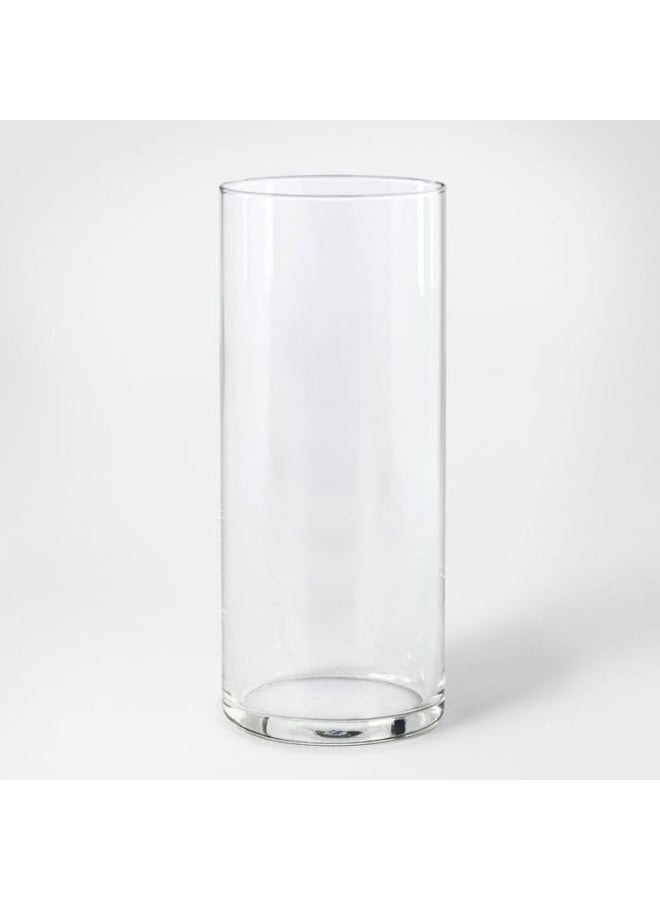 Glass Cylinder Vase -, Clear Crystal Flower Holder, 20 cm - Image 2