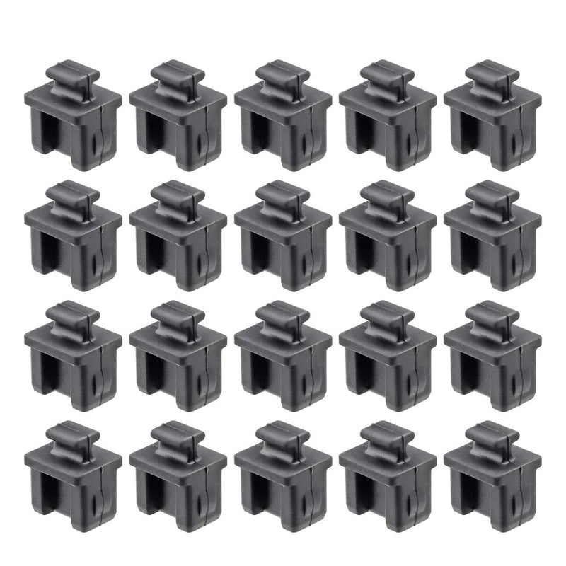 TOPPROS Pack of 20 SFP Silicone Protectors Cap Port Cover Anti Dust 0.55 x 0.47 x 0.67 inch Black - Image 5
