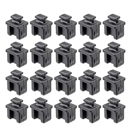 TOPPROS Pack of 20 SFP Silicone Protectors Cap Port Cover Anti Dust 0.55 x 0.47 x 0.67 inch Black - Image 1