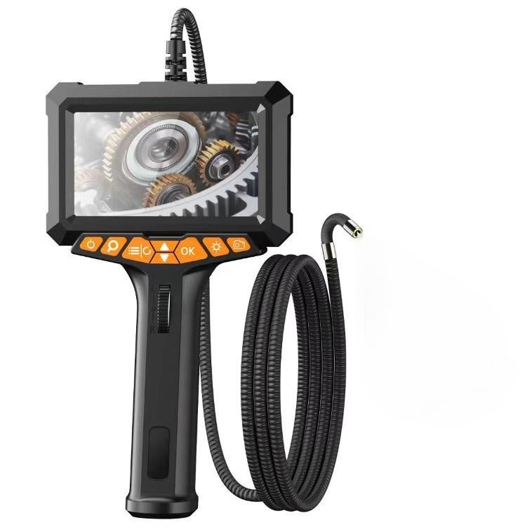 Two-Way Articulating Borescope with Light, 5 Inch IPS Screen Industrial Endoscope with 8mm Articulated Probe, 3.28ft Highly Resilient Snake Cable Inspection Camera  for Wall Automotive Engine Inspect - Image 1