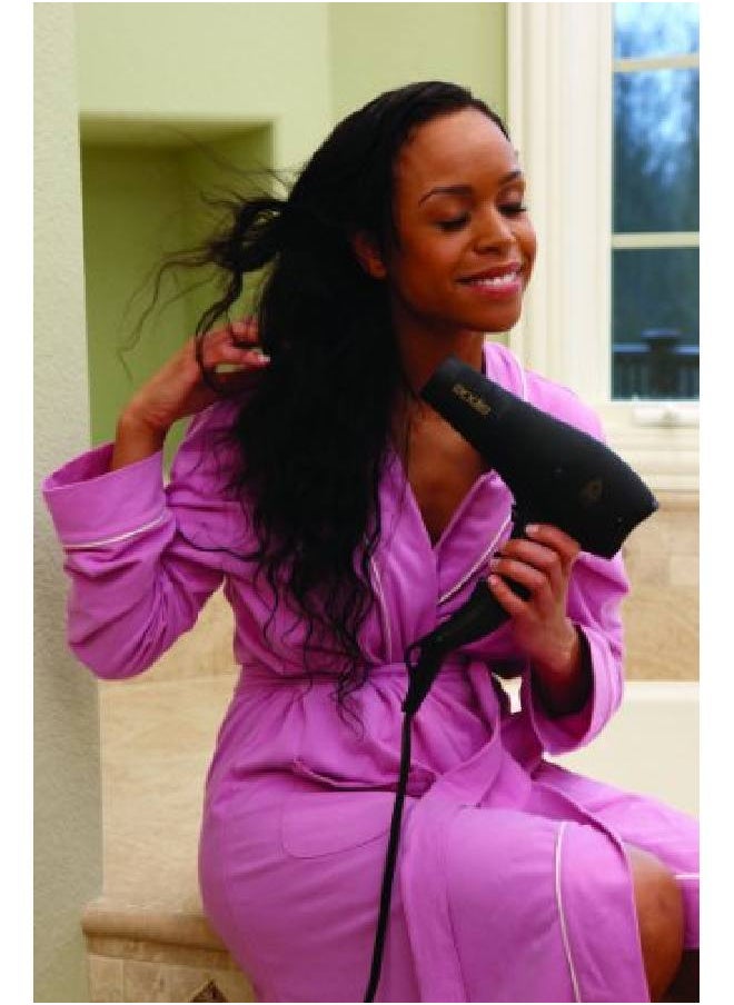 andis - 80480 1875Watt Tourmaline Ceramic Ionic Hair Dryer Soft Grip Black - Image 1