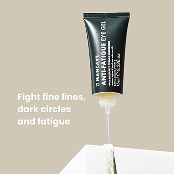 ManCave Caffeine Vitamin E AntiFatigue Eye Gel 15ml Target dark circles and fight against fine lines Natural Formulation Vegan Friendly Rejuvenates Tired Eyes Made in England - Image 2