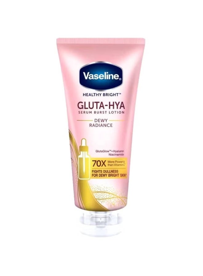 Vaseline Healthy Bright Gluta-Hya Serum Burst Lotion Dewy Radiance - 70X More Powerful Than Vitamin C for Bright & Glowing Skin 300ml