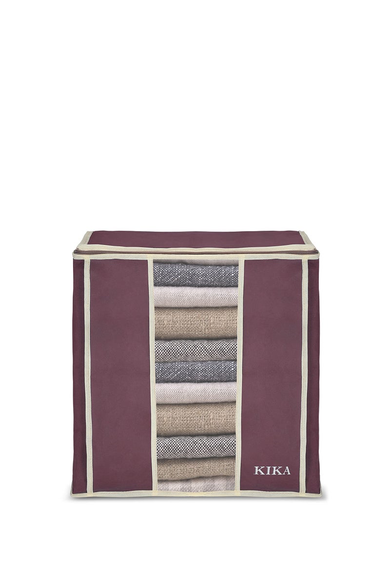KIKA HOMS Large Clothes, Toys, Pillow & Blanket Storage Bag, Foldable Storage Organizer 3x60L = 180L, 3 Pcs Pack (Maroon), Polypropylene - Image 5