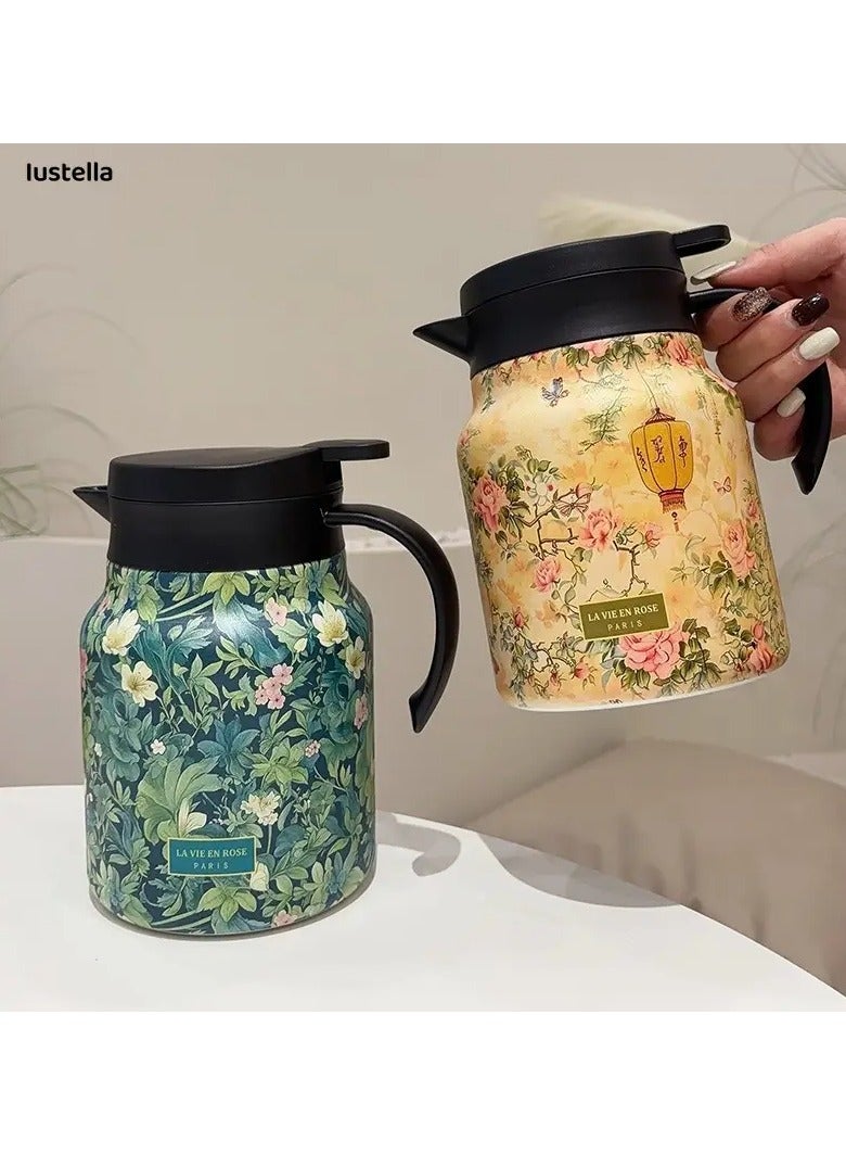 NIBEMINENT 800ML Stainless Steel Flower Theme Tea Infuser, High Capacity Tea Water Separation Pot for White Tea Steeping - Image 4