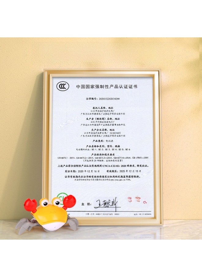 Automatic Induction Escape Crab Crawling Electric Children Baby Coil Moving Singing Educational Gift Toy-Color:Orange Crab -with Charging Set  - Image 5