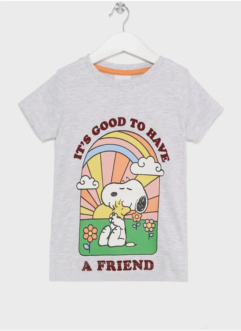 Urban Haul Kids Snoopy Printed T-Shirt