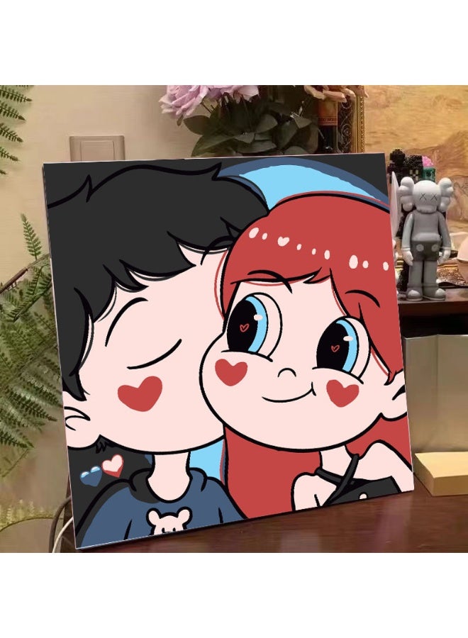 Anna DIY Cartoon Anime Hand-Painted Filled Color Oil Painting Decoration - Image 1