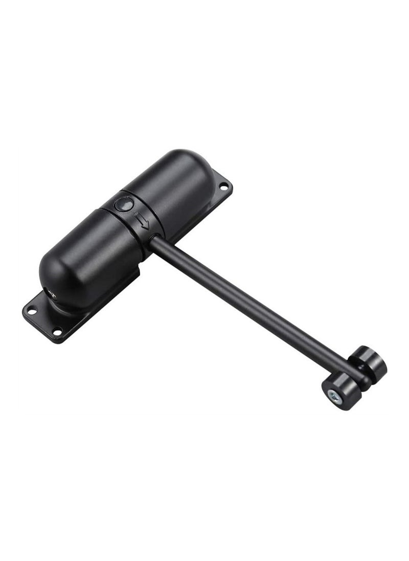 Y&D Automatic Door Closer, SYOSI Safety Wheel Roller Spring Closer Easy to Install Convert Hinged Doors Self-Closing Diecast Construction Black  - Image 1
