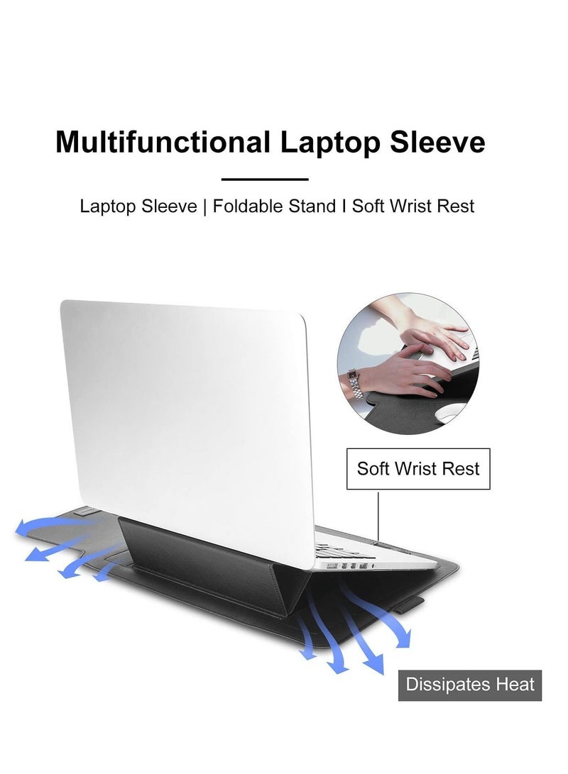 NIBEMINENT 13 inch Laptop Sleeve Case, Slim Carrying Case with Stand Function Compatible 2018-2021 MacBook Air M1/ 2016-2021 Pro XPS inch/ 13""-13.3"" Surface X 6 7 8 - Image 2